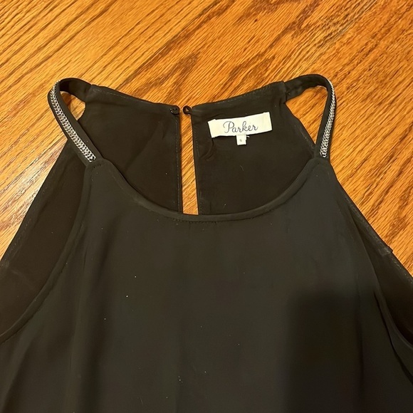 Parker Woman’s Tank With Silver Straps and Criss Cross Back Size S - Picture 2 of 5